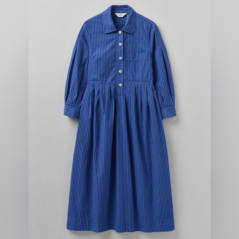 Toast Fayre Dress in Blue Stripe